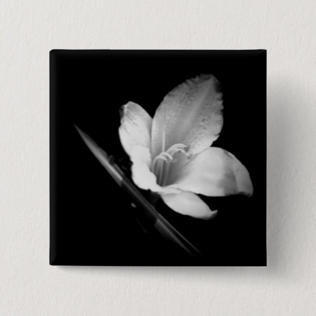 Bóton Quadrado 5.08cm Gelo de Lilly 1 botão (Frente)