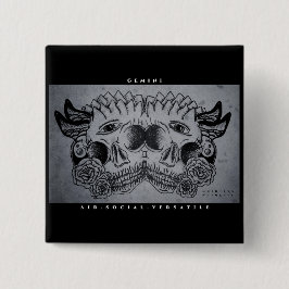 Bóton Quadrado 5.08cm Gemini Impressão