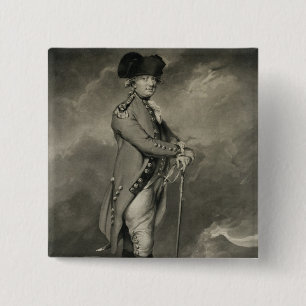 Bóton Quadrado 5.08cm General Cornwallis (1738-1805) gravado por John Jo