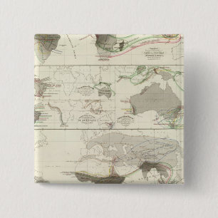 Bóton Quadrado 5.08cm Geografia zoológica