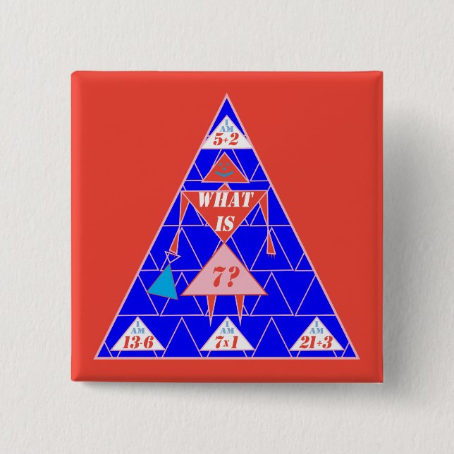 Bóton Quadrado 5.08cm Geometria-Botão-Triângulo-Idade 7 (Frente)