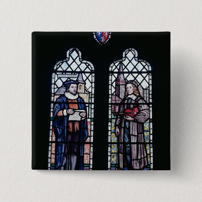 Bóton Quadrado 5.08cm George Herbert e Nicholas Ferrar (Frente)