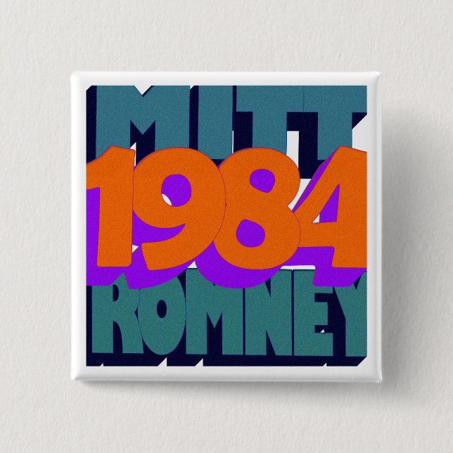 Bóton Quadrado 5.08cm George Orwell 1984 (Frente)