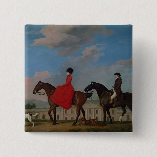 Bóton Quadrado 5.08cm George Stubbs | John e agrupamentos de Sophia que (Frente)
