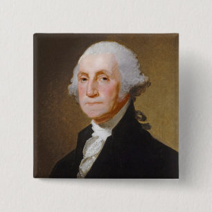 Bóton Quadrado 5.08cm George Washington, c.1821 (óleo em canvas)