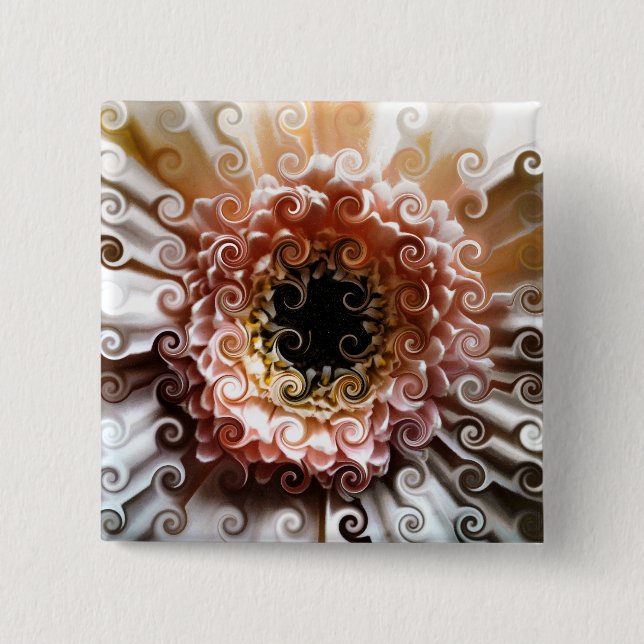 BÓTON QUADRADO 5.08CM GERBERAS (Frente)