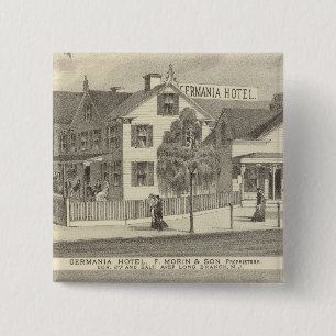 Bóton Quadrado 5.08cm Germania Hotel, Long Branch e Hughes Brothers