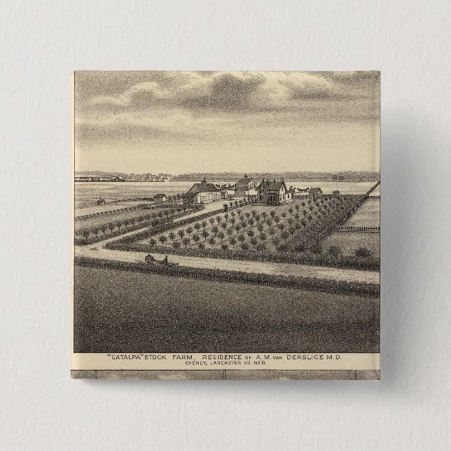 Bóton Quadrado 5.08cm Gibson, Nebraska (Frente)