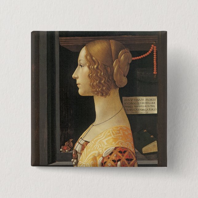 Bóton Quadrado 5.08cm Giovanna degli Albizzi Tornabouni (Frente)