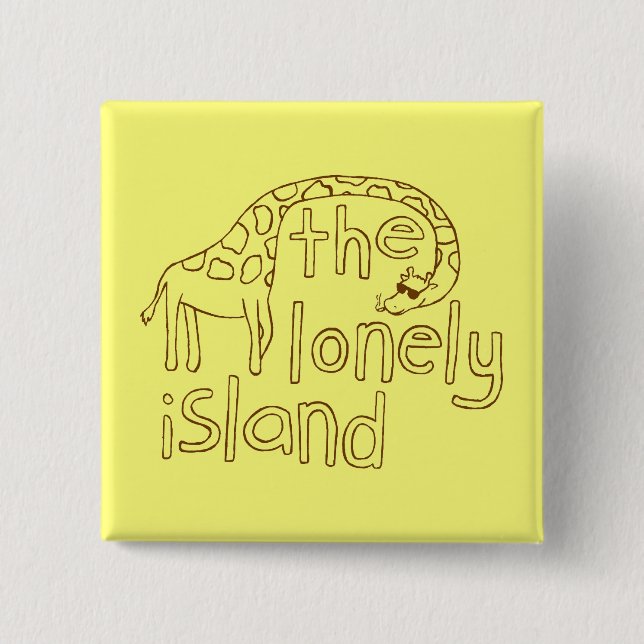 Bóton Quadrado 5.08cm Girafa (Frente)