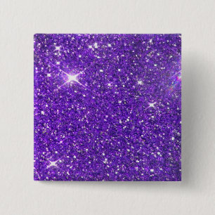 Bóton Quadrado 5.08cm Glitz Sparkling do brilho do roxo na moda