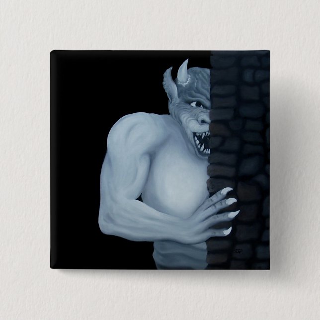 Bóton Quadrado 5.08cm Golem - Gargoyle (Frente)