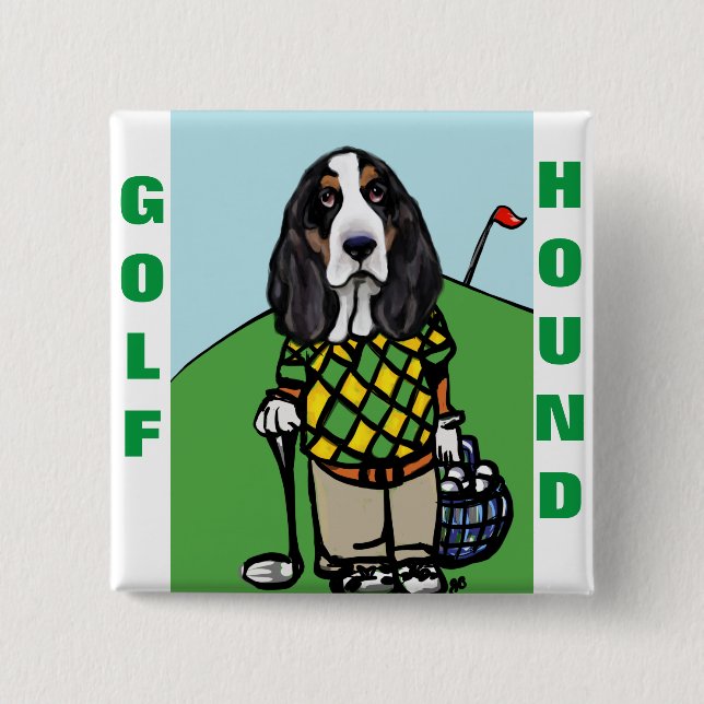 BÓTON QUADRADO 5.08CM GOLF HOUND (Frente)