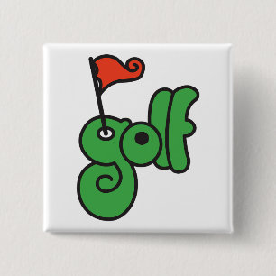Bóton Quadrado 5.08cm Golf Wang Verde Vibrante e Vermelho