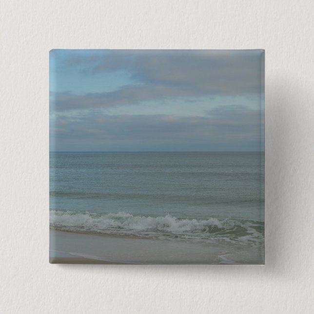 Bóton Quadrado 5.08cm Golfo do México Praia (Frente)