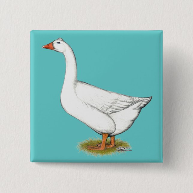 Bóton Quadrado 5.08cm Goose Roman Tufted (Frente)