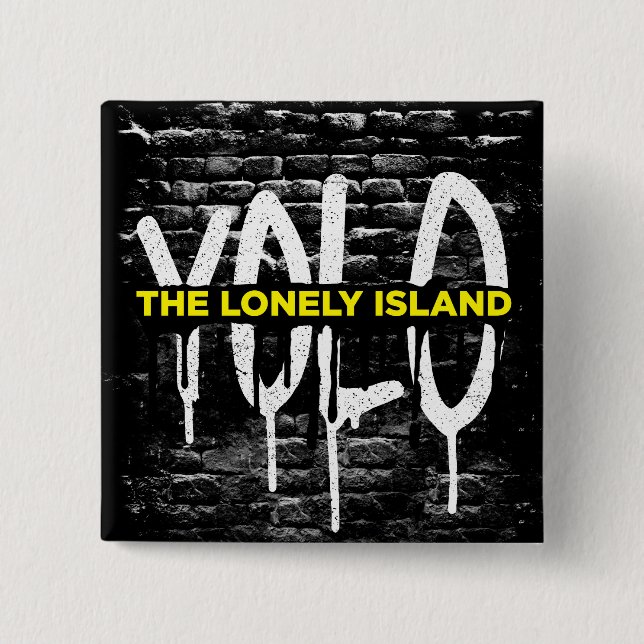 Bóton Quadrado 5.08cm Gotejamento do tijolo (Frente)