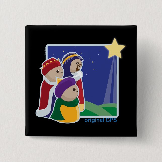 Bóton Quadrado 5.08cm GPS original (Frente)