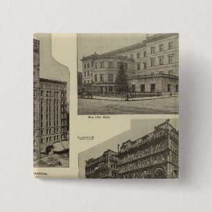 Bóton Quadrado 5.08cm Grades proeminentes, Portland, Oregon