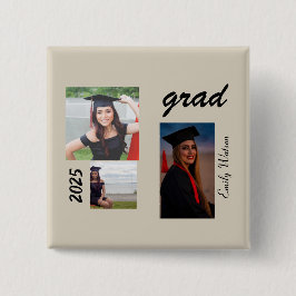 Bóton Quadrado 5.08cm Graduation Grad 2025 personalized 