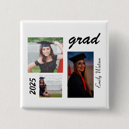 Bóton Quadrado 5.08cm Graduation Grad 2025 personalized 