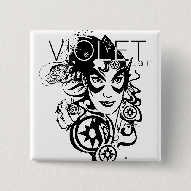 Bóton Quadrado 5.08cm Gráfico 4 da safira de estrela (Frente)