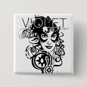 Bóton Quadrado 5.08cm Gráfico 4 da safira de estrela