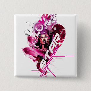 Bóton Quadrado 5.08cm Gráfico 8 da safira de estrela