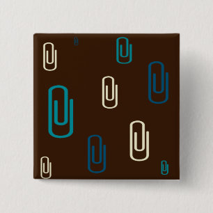 Bóton Quadrado 5.08cm Grampos de papel