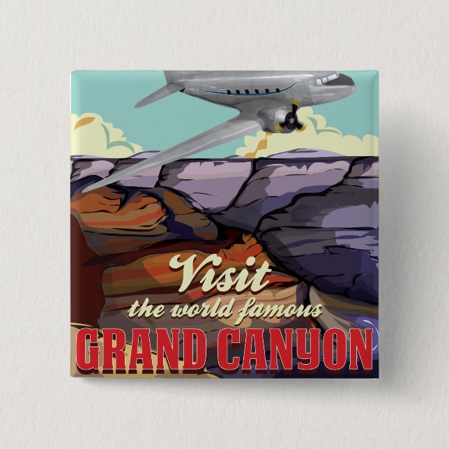 Bóton Quadrado 5.08cm Grande Canyon (Frente)