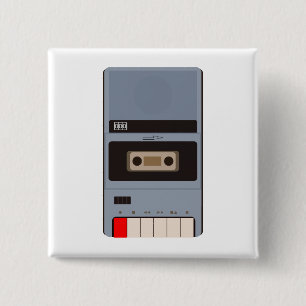 Bóton Quadrado 5.08cm Gravador da gaveta