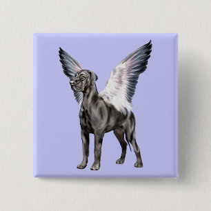 Bóton Quadrado 5.08cm Great Dane Angel Black UC