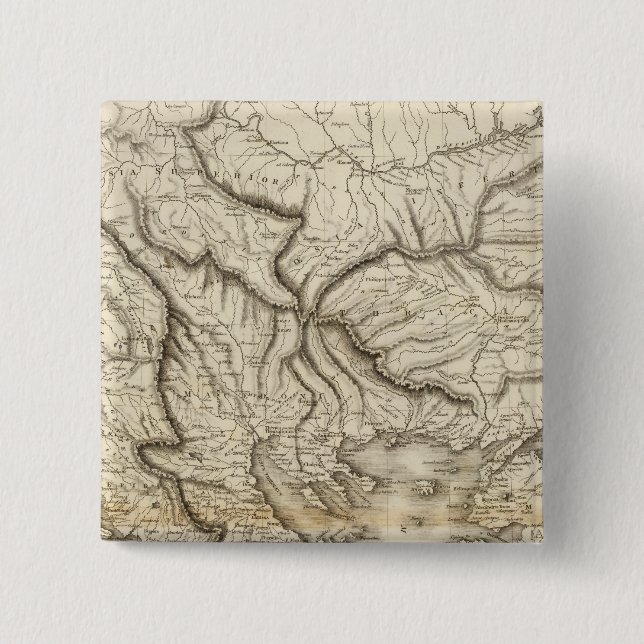 Bóton Quadrado 5.08cm Grécia antiga (Frente)