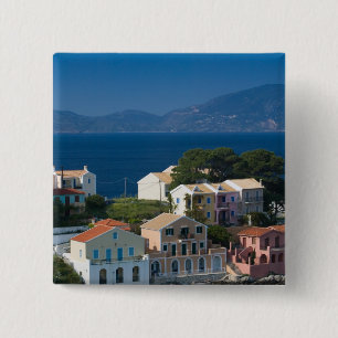 Bóton Quadrado 5.08cm GRÉCIA, Ilhas Jónicas, KEFALONIA, Assos: