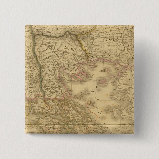 Bóton Quadrado 5.08cm Grécia moderna (Frente)