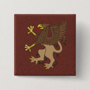 Bóton Quadrado 5.08cm Griffin Rampant