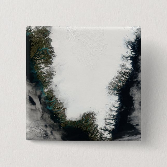 Bóton Quadrado 5.08cm Groenlândia Meridional (Frente)