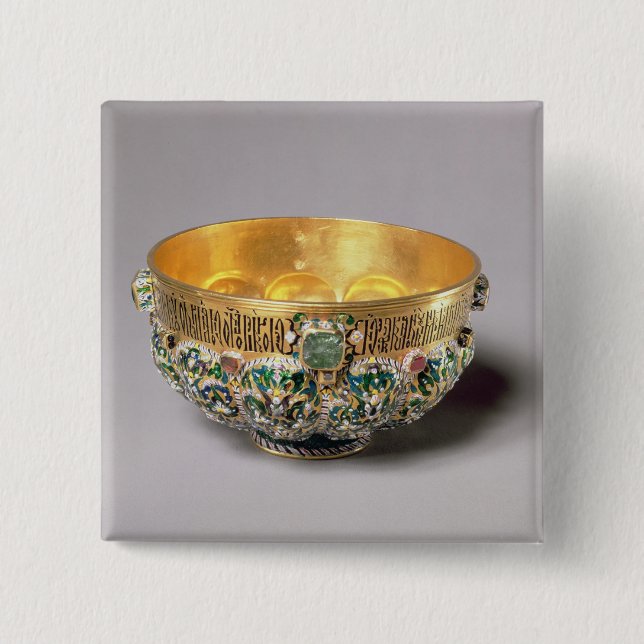 Bóton Quadrado 5.08cm Grupo gravado da bacia (Frente)