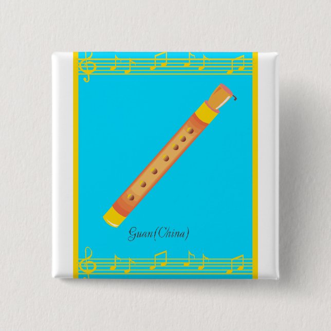 Bóton Quadrado 5.08cm Guan (Frente)