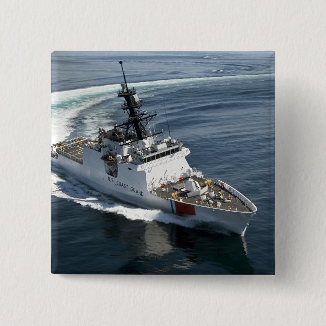 Bóton Quadrado 5.08cm GUARDA costeira americana Cutter Waesche 2 (Frente)