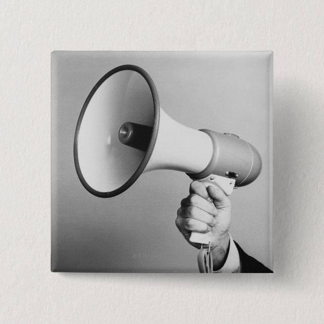 Bóton Quadrado 5.08cm Guardarando a mão (Frente)