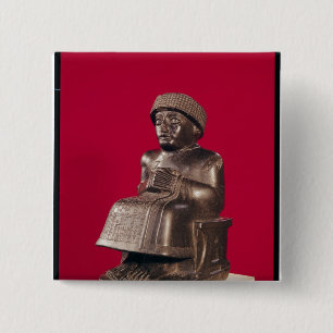 Bóton Quadrado 5.08cm Gudea, príncipe de Lagash, dedicou a