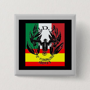 Bóton Quadrado 5.08cm Guerra civil espanhola do grupo voluntário do