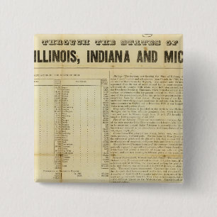 Bóton Quadrado 5.08cm Guia de viajantes e diretório de emigrantes