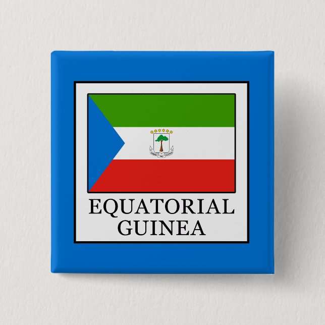 Bóton Quadrado 5.08cm Guiné Equatorial (Frente)