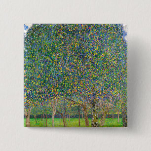 Bóton Quadrado 5.08cm Gustav Klimt - Árvore de pera