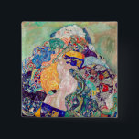 Bóton Quadrado 5.08cm Gustav Klimt - Bebê/Berço<br><div class="desc">Bebê/Berço - Gustav Klimt, Oil on Canvas, 1917-1918</div>