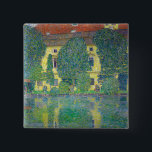 Bóton Quadrado 5.08cm Gustav Klimt - Schloss Kammer am Attersee III<br><div class="desc">Schloss Kammer am Attersee III - Gustav Klimt,  Oil on Canvas,  1910</div>