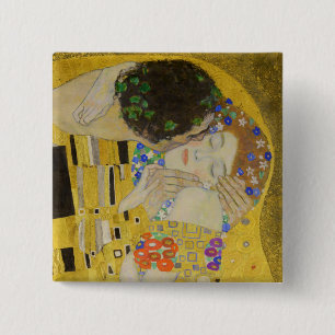 Bóton Quadrado 5.08cm Gustav Klimt - The Biss