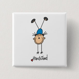 Bóton Quadrado 5.08cm Gymnast que faz Handstands